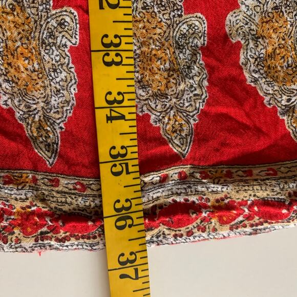 RAGA Skirt Medium Anthropologie Love Child Rust Maxi Elastic Waist Boho Romantic - Picture 14 of 14